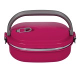 Caserola izotermica pentru alimente, cu maner, plastic, roz, 700ml, 20x15x8cm, ConceptSeller