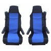 2 x Huse pentru Mercedes Actros Atego Axor Camioane Negru Albastru Textile