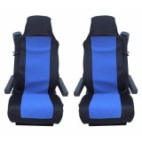 2 x Huse Scaune pentru SCANIA SCANIA R 620,580,560,440,500,480 Camioane Negru Albastru Textile