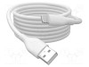 Cablu USB 2.0 DIGITUS alb 0,5m Apple Lightning la USB A nichelat