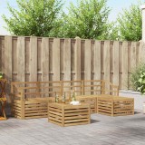 vidaXL Set de canapele de exterior 6 pcs Alb Lemn Solid de Acacia 3391729