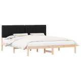 vidaXL Cadru de pat cu tăblie tapițată cu headboard Negru 180 x 200 cm 878031