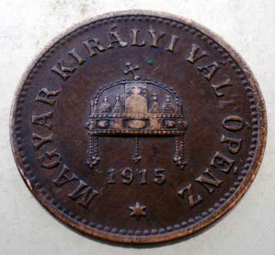 1.388 UNGARIA WWI 2 FILLER 1915 KB foto