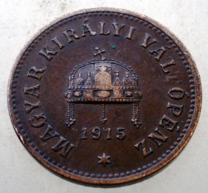 1.388 UNGARIA WWI 2 FILLER 1915 KB