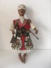 * Papusa veche etno, barbat in costum traditional, cu cimpoi, 27cm