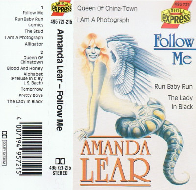 Casetă audio Amanda Lear &amp;lrm;&amp;ndash; Follow Me, originală foto
