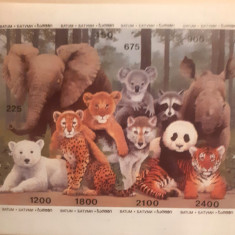 Batumi fauna animale tigru, lup, urs panda, elefant, serie 8v. Nedant .mnh