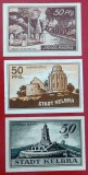Germania lot 3 notgeld 3 x 50 pfennig 1921 Kelbra **