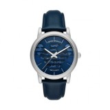 Emporio Armani AR60030 Meccanico Ceas pentru Bărbați 43mm cu Cadran Albastru &amp; Curea din Piele Albastră