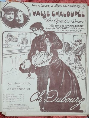 Valse Chaloupee, The Apachs Dance, dupa motivr de J. Offenbach partitura pentru pian foto