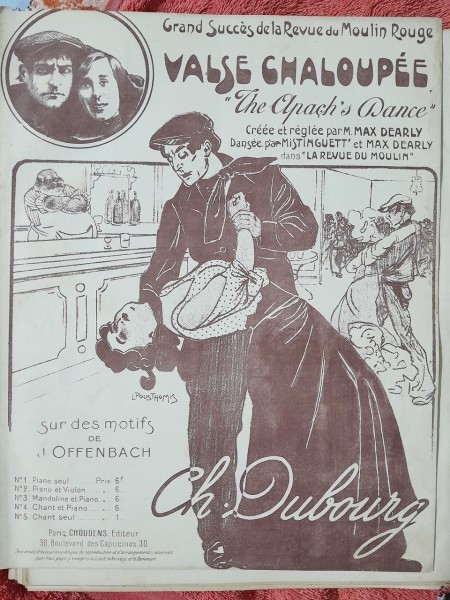 Valse Chaloupee, The Apachs Dance, dupa motivr de J. Offenbach partitura pentru pian
