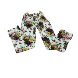 Pantaloni fetita, model flori , marimea 128