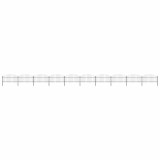 vidaXL Gard de grădină cu v&acirc;rf tip suliță din oțel 1781,5x125 cm, negru 277730