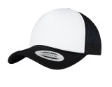 Cumpara ieftin Sapca de baseball din plasa Flexfit Trucker, cozoroc curbat, negru alb - OUTLET
