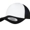 Sapca de baseball din plasa Flexfit Trucker, cozoroc curbat, negru alb - OUTLET