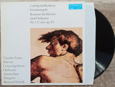 Beethoven, konzert fur klavier und orchester nr. 1 C-dur op.15// disc vinil foto