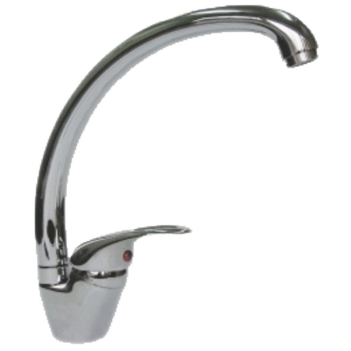 Baterie monobloc pentru chiuveta, cu gat lebada, 310 mm