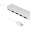 Hub USB DIGITUS USB A x4 și USB C, 0,2m, 5Gbps, gri