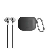 Husa silicon cu snur casti Uniq Vencer pentru Airpods Pro, Neagra