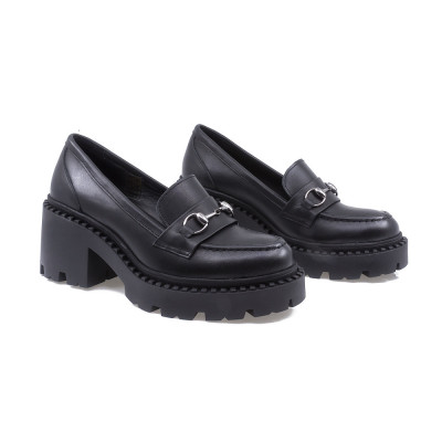 Pantofi Dama, Caspian, Cas-23803-23913, Casual, Piele Naturala , Negru foto