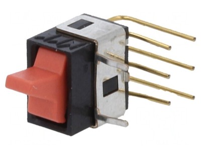 Comutator Rocker DPDT ON-ON 0,1A 28V Roșu foto