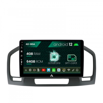 Navigatie Opel Insignia (2008-2013), Android 12, A-Octacore 4GB RAM + 64GB ROM, 9 Inch - AD-BGA9004+AD-BGRKIT254 foto