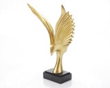 Statueta &quot;Bird&quot; Gold din rasina ComfortTravel Luggage, Ella Home