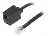 Cablu Telefon RJ12 6m Negru