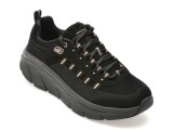 Pantofi sport SKECHERS negri, 150106, din piele naturala