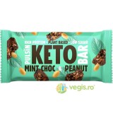 Baton Proteic Keto cu Ciocolata, Menta si Arahide fara Gluten 50g