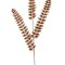 Creangă Decorativă Crăciun, Frunze Aurii, Cristale Roșii, 88cm