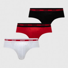 HUGO slip 3-pack bărbați, culoarea roșu 50492378