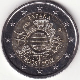 Moneda Spania - 2 Euro 2012 - 10 ani de Euro, Europa
