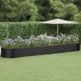 Jardinieră antracit 584x140x68 cm oțel vopsit electrostatic