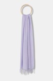 Answear.LAB esarfa de lana culoarea violet, neted