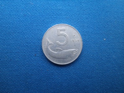 5 LIRE 1954 ,ITALIA foto