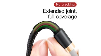 Baseus Lightning Cafule Cablu de date și &amp;icirc;ncărcare pentru iPhone 2.4A 1m aur negru (CALKLF-BV1) foto