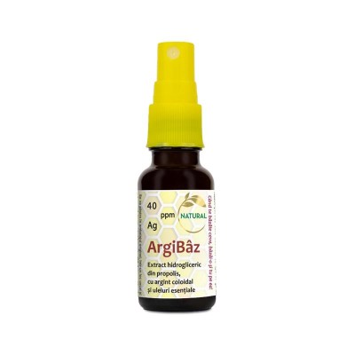 Spray cu Argint Coloidal, Propolis si Uleiuri Esentiale ArgiBaz 20 mililitri Aghoras foto