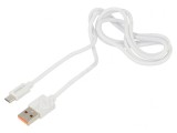 Cablu USB 2.0 A la Micro B 1m Alb 480Mbps