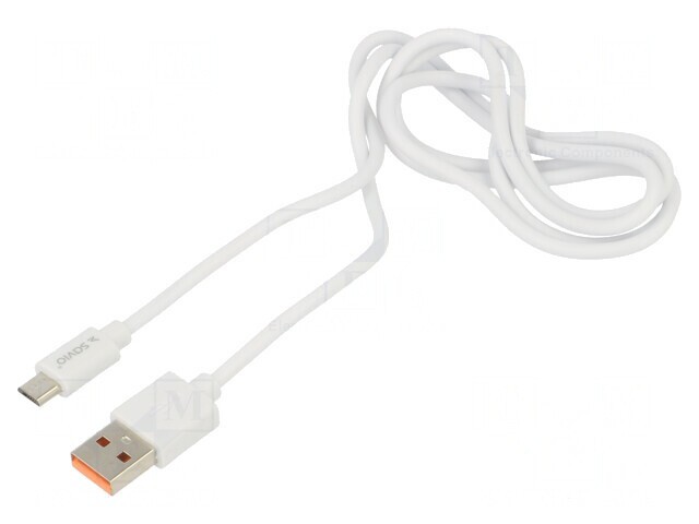 Cablu USB 2.0 A la Micro B 1m Alb 480Mbps