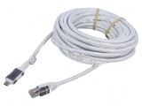 Cablu USB 3.1 RJ45 USB C 7,5m alb, Goobay
