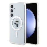 Husa pentru Samsung Galaxy S24 - Karl Lagerfeld IML Luxury MagSafe (KLHMS24SHGKCNOT) - Transparent Karl&amp;Choupette
