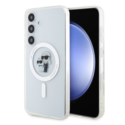 Husa pentru Samsung Galaxy S24 - Karl Lagerfeld IML Luxury MagSafe (KLHMS24SHGKCNOT) - Transparent Karl&amp;amp;Choupette foto
