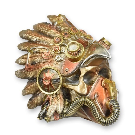 Craniu-statueta steampunk din rasini SP-68
