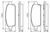 BOSCH 0 986 495 259 set placute frana,frana disc