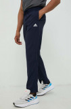 Adidas pantaloni de antrenament Stanford bărbați, culoarea bleumarin, cu imprimeu IC9416