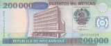 Bancnota Mozambic 200.000 Meticais 2003 - P141 UNC