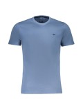 Cumpara ieftin Tricou barbati, cu mini logo, Slim fit, Albastru deschis, XL
