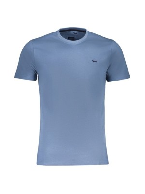 Tricou barbati, cu mini logo, Slim fit, Albastru deschis, XL foto
