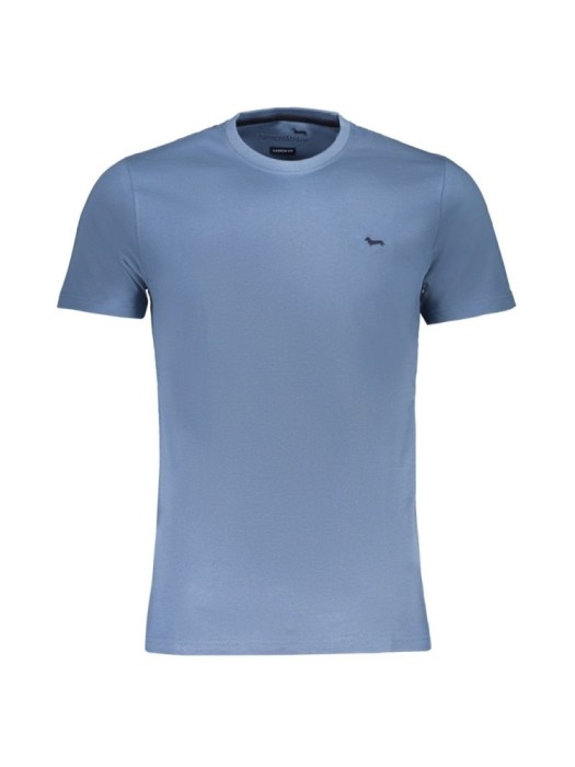 Tricou barbati, cu mini logo, Slim fit, Albastru deschis, XL